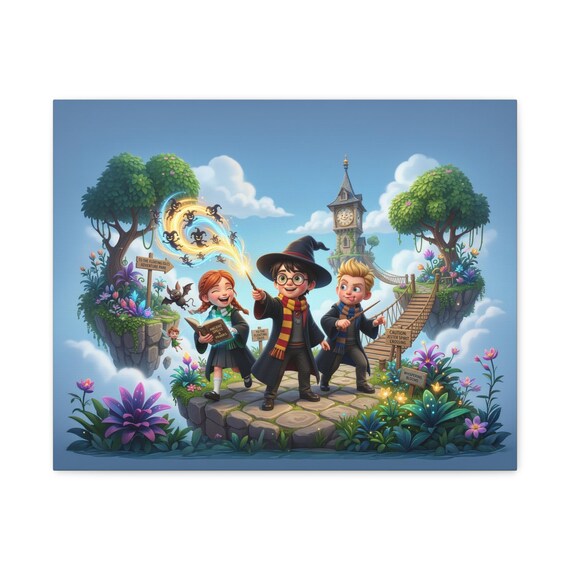 Wizard Trio Adventure Canvas (20" x 16")