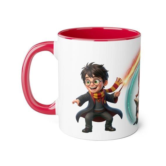 Cute Wizard Mug Kids Fantasy Cup Magical Wizard Trio Fantasy Gift for Kids Wizard Coffee Mug Cute Magic Design