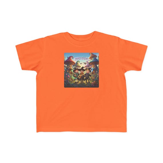 Kids T-Shirt | Enchanted Wizard Trio in Magical Mushroom Village Fantasy Adventure Tee