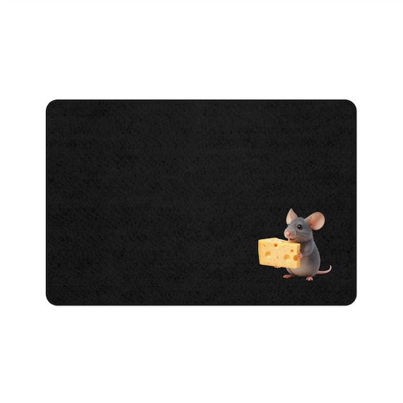 Mouse with Cheese Pet Food Mat | 12x18