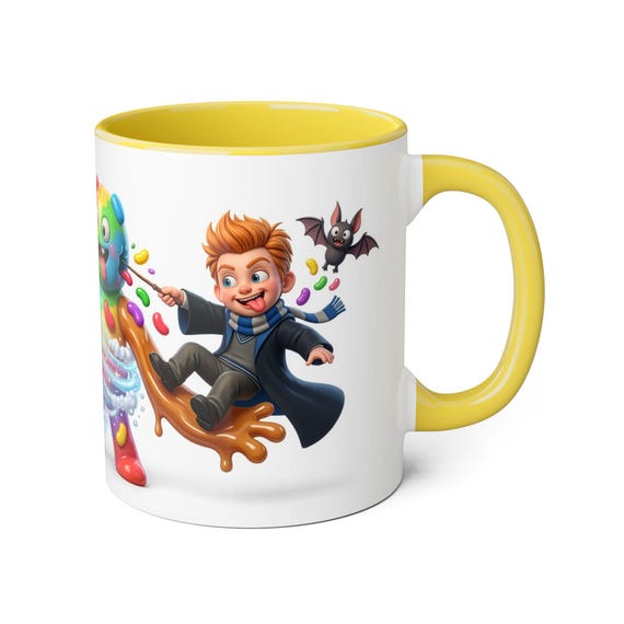 Cute Wizard Mug Kids Fantasy Cup Magical Wizard Trio Fantasy Gift for Kids Wizard Coffee Mug Cute Magic Design