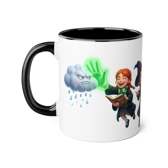 Mug | Cute Wizard Girl Casting Weather Spell Kids Fantasy Magic Cup Gift