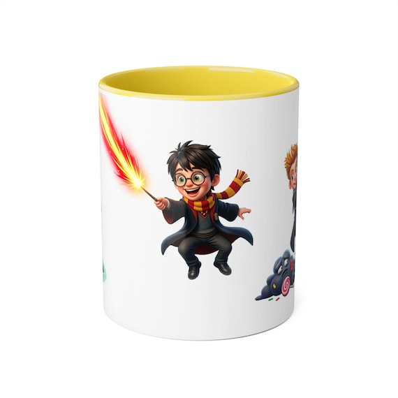 Accent Mug | Cute Wizards Casting Bright Spells Kids Fantasy Gift