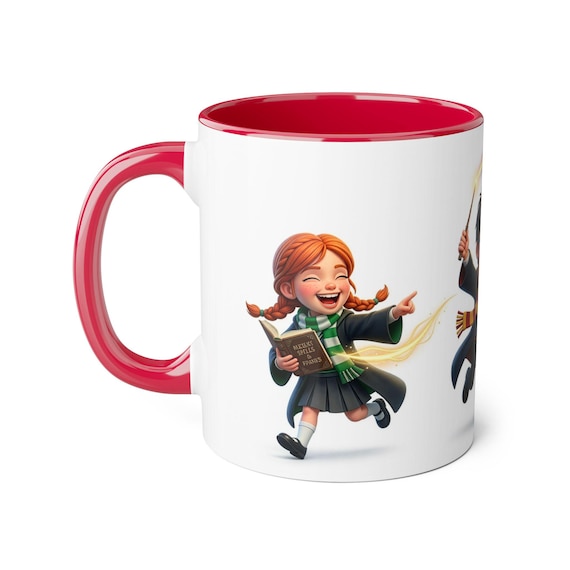 Cute Wizard Mug Kids Fantasy Cup Magical Wizard Trio Fantasy Gift for Kids Wizard Coffee Mug Cute Magic Design