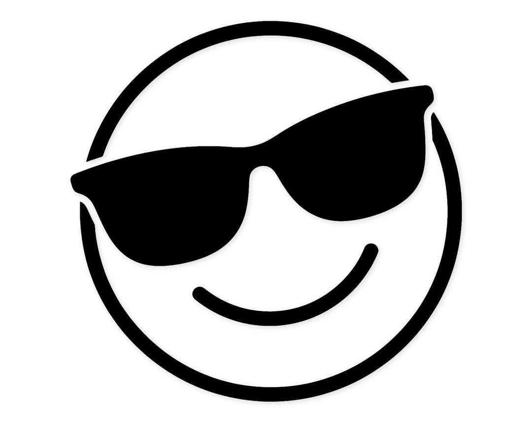 Cool Smiley Face Svg Png: Minimalist Cut File for Stickers and T-shirts ...
