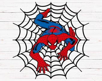 Spiderman Svg, Spiderman Png, Spiderman Clipart, Superhero Clipart, Spider Man with Web, Digital Download, Sublimation