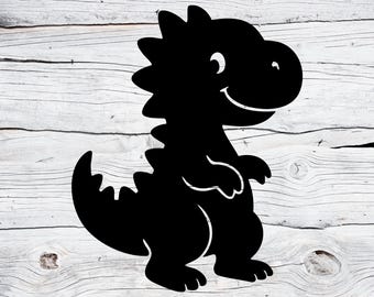 Baby Dinosaur SVG Cute Dino Line Art Cut File for Cricut and Silhouette ...