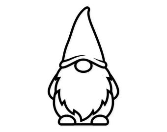 Gnome Icon Svg Png: Bold Outline For Crafting Projects