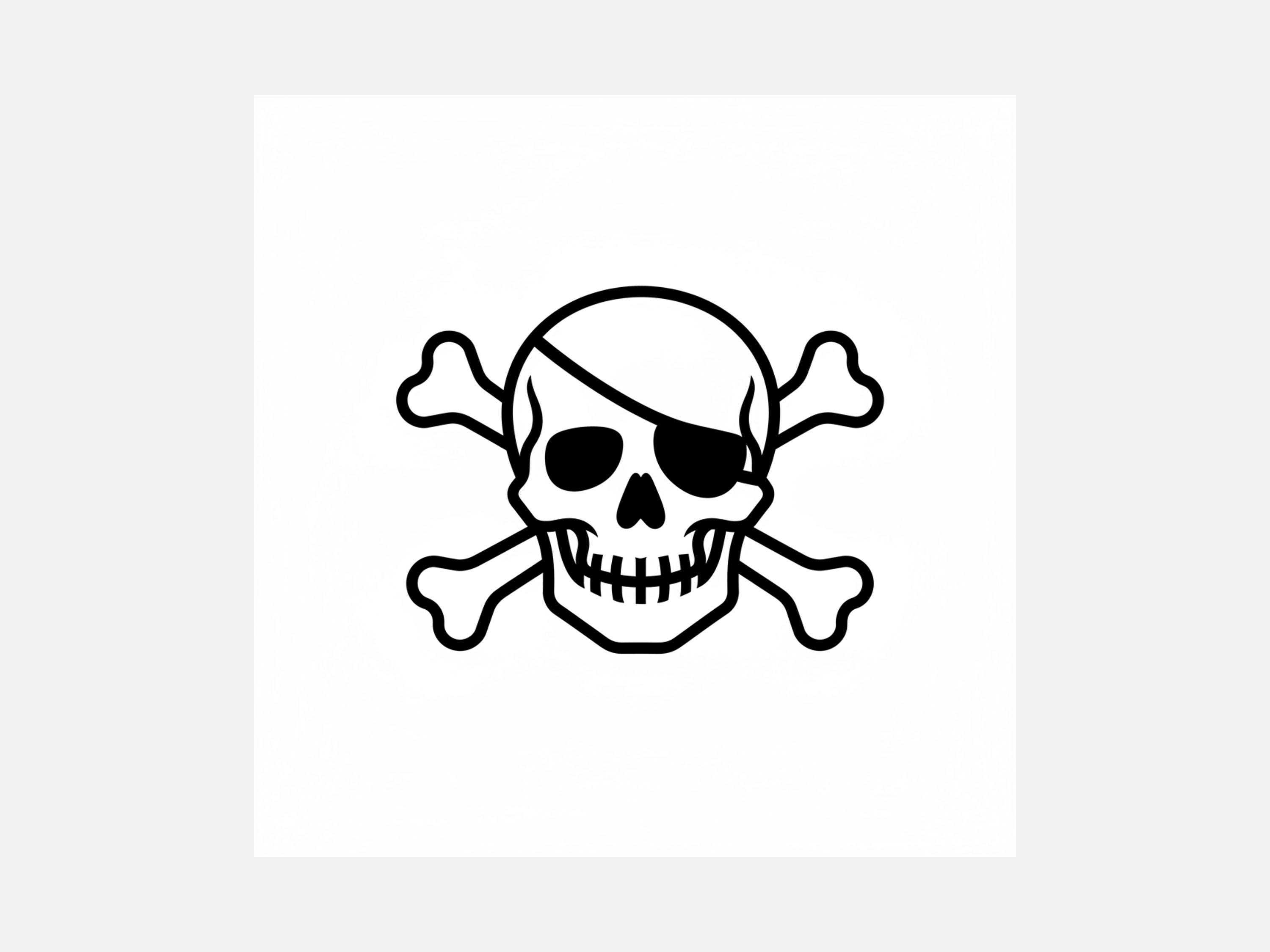 Pirate Skull SVG | Pirate Skull PNG | Jolly Roger Skull Clipart