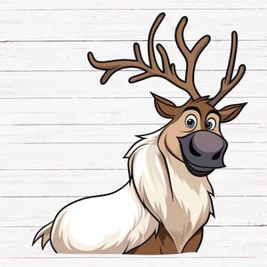 Sven Png, Cartoon Style Sven Clipart, Frozen Sven Png, Frozen Clipart, Frozen Characters Clipart, Digital Print - PNG File
