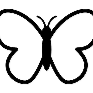 Minimalistisk fjärilssilhuett Svg Png: Klippklar digital design för Cricut Silhouette