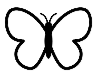 Silhouette papillon minimaliste Svg Png : conception numérique prête à être découpée pour Cricut Silhouette