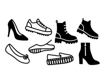 Chic Shoes Collection Svg Png: Stylish Cut File For Crafts