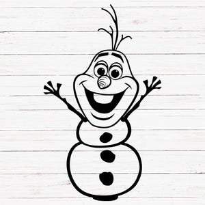 Olaf Svg, Frozen Olaf Outline Svg, Layered Frozen Olaf Svg, Frozen Olaf Clipart Svg, Frozen Olaf Clipart Png, Cricut Cut File, Silhouette