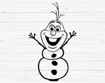 Olaf Svg, Frozen Olaf Outline Svg, Layered Frozen Olaf Svg, Frozen Olaf Clipart Svg, Frozen Olaf Clipart Png, Cricut Cut File, Silhouette