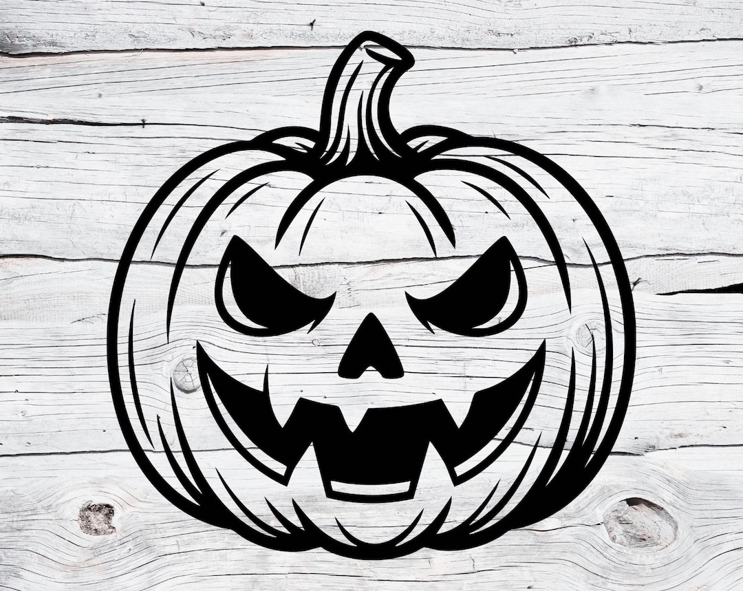 Halloween Pumpkin SVG PNG | Jack O’lantern Silhouette Clipart | Scary ...