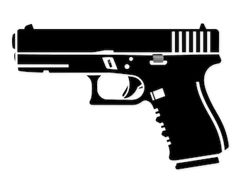 Glock Svg Png: Bold Line Art For Decals