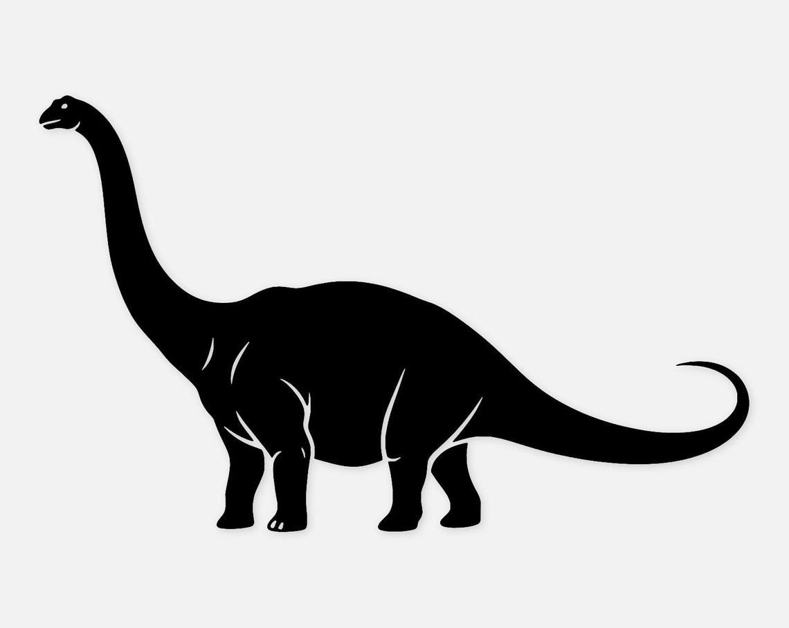Brontosaurus Silhouette Svg Png: Cut Ready Digital Design for Cricut ...