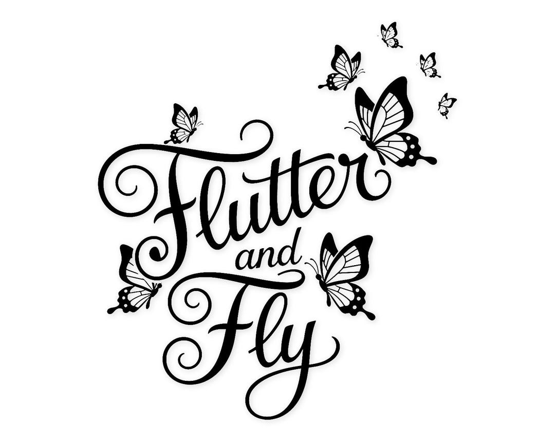 Flutter and Fly Svg Png: Cut Ready Digital Design for Cricut Silhouette ...
