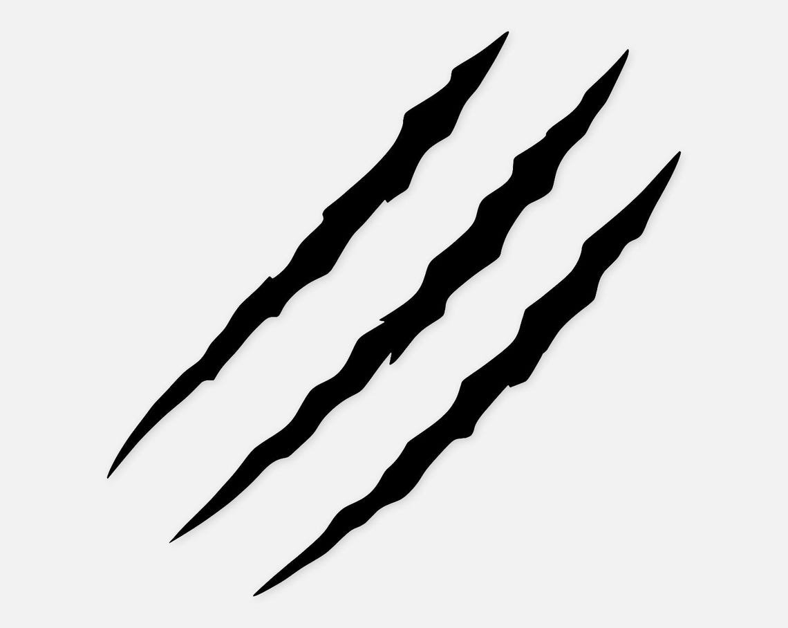 Scraping Nail Lines Svg Png: Clean Line Art for Halloween Projects - Etsy