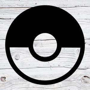 Pokeball SVG PNG / File di taglio del contorno della Poké Ball classica / Clipart del giocatore per progetti Cricut e Silhouette