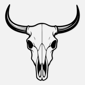 Bull Skull SVG PNG Design, Western Decor, Farmhouse Style, Cricut & Silhouette Compatible