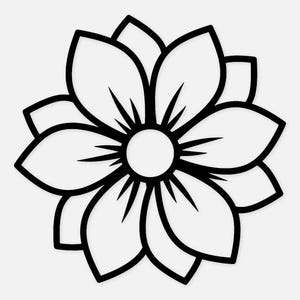 Flower Outline SVG PNG: Clean Cut File for Cricut Projects