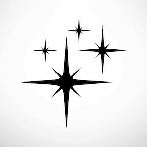 Star SVG & PNG Design - Decorative Stars and Sparkles for Digital Crafting, T-Shirts, and Party Decor - Perfect for Cricut, Silhouette