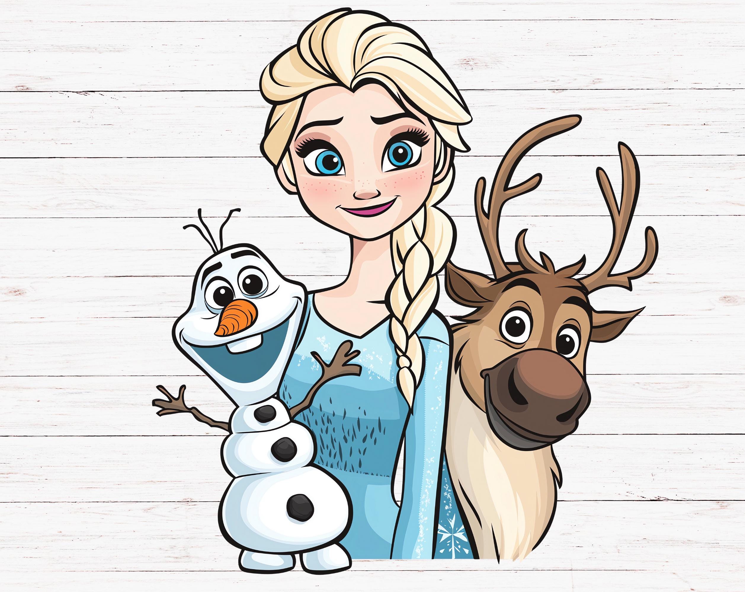 アナと雪の女王のクリップアート、エルサ、オラフ、スヴェン PNG、アナ