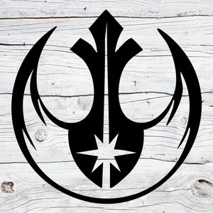 Jedi Rebel Alliance SVG PNG, Star Wars Inspired Symbol, Galactic Alliance Logo Cut File, Cricut Silhouette Design, Star Wars Clipart