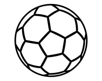 Enkel fotboll Svg Png: Klippklar digital design för Cricut Silhouette