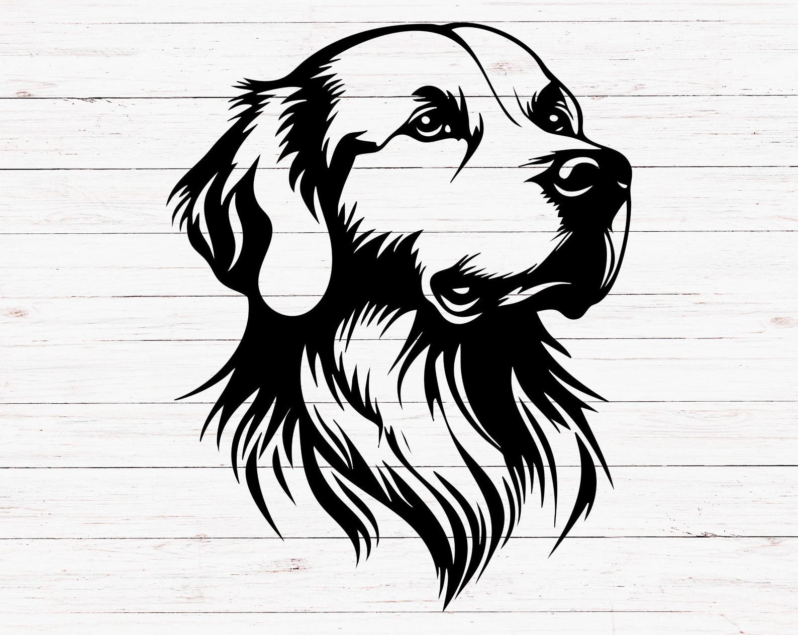 Golden Retriever SVG | Dog Svg | Dog Portrait Line Art | Dog Lover Cut ...