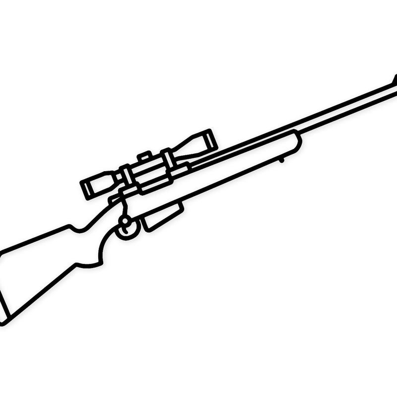 Rifle Line Art - Etsy