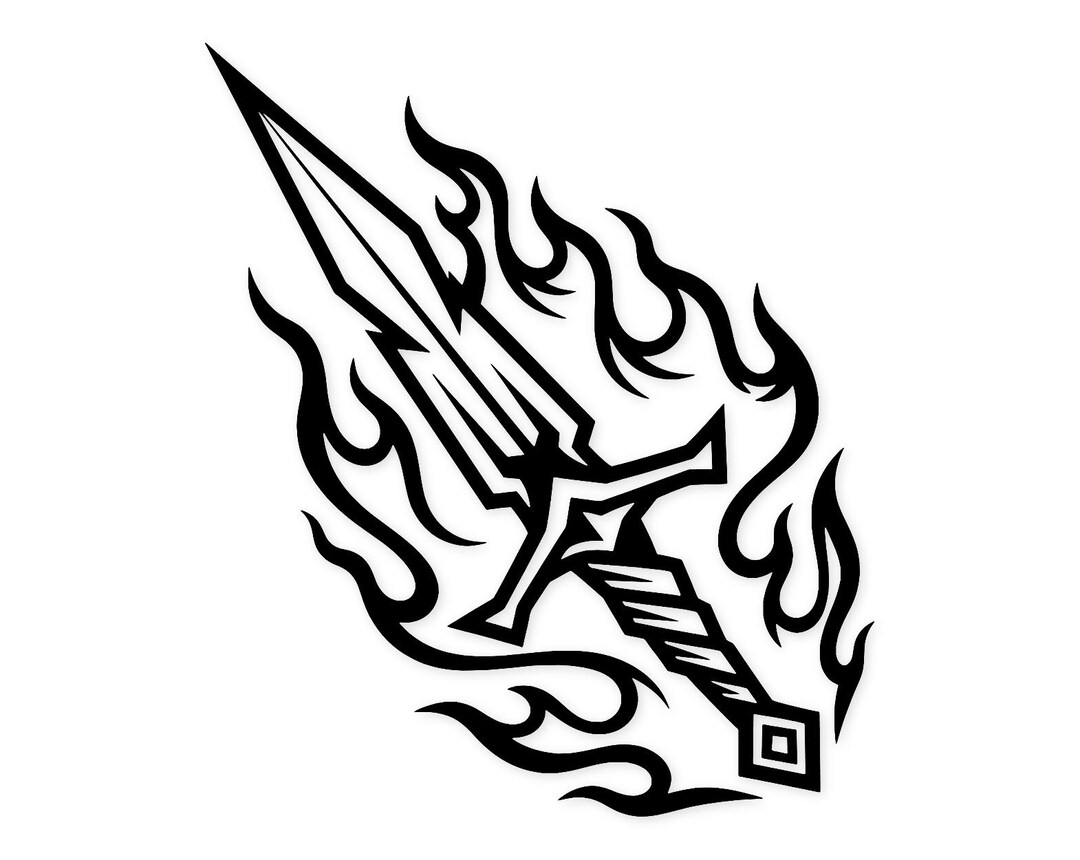 Dagger With Fire Svg Png: Bold Cut File for Wall Art - Etsy