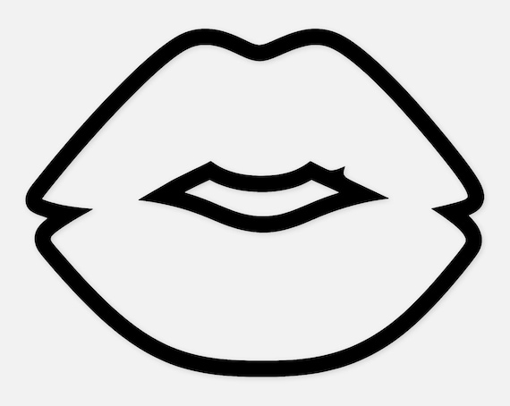 Classic Kiss Mark Svg Png: Cut Ready Digital Design for Cricut