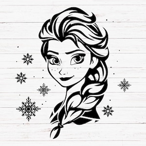 Elsa Svg, Elsa overzicht Svg, Elsa Frozen Svg, prinses Svg, Frozen Elsa Svg, Frozen Elsa Clipart, Frozen Elsa silhouet, knippen, Cricut