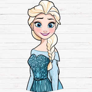 Frozen Elsa Png, Cartoon Style Elsa Clipart, Elsa Png, Frozen Clipart, Frozen Characters Clipart, Digital Print - PNG File