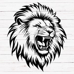 Lion Svg, Roaring Lion Svg, Lion Head Svg, Lion For Shirts, Silhouette, Laser, Lion Clipart,Clipart,Cricut, Laser Cut File, Silhouette