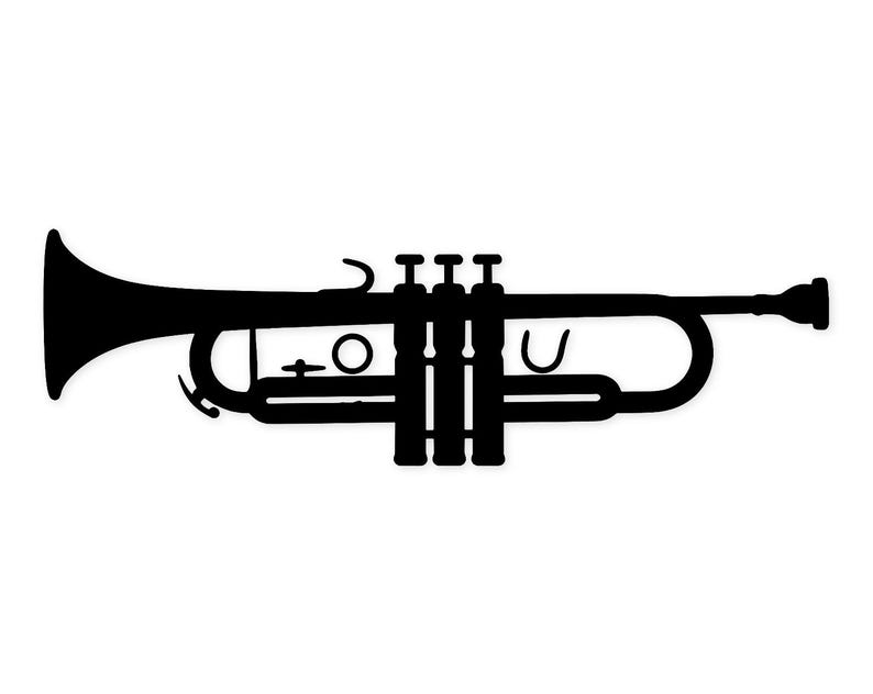 Trumpet Silhouette Svg Png: Bold Cut File for T-shirts - Etsy