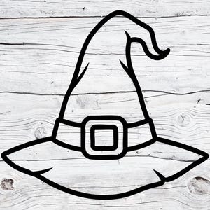 Chapéu de Bruxa SVG PNG | Silhueta de Chapéu de Bruxa de Halloween | Clipart de Chapéu Assustador | Arquivo de Corte Cricut e Silhueta | Impressão por Sublimação