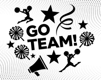Go Team SVG: スポーツスピリットのための大胆で陽気なデザイン