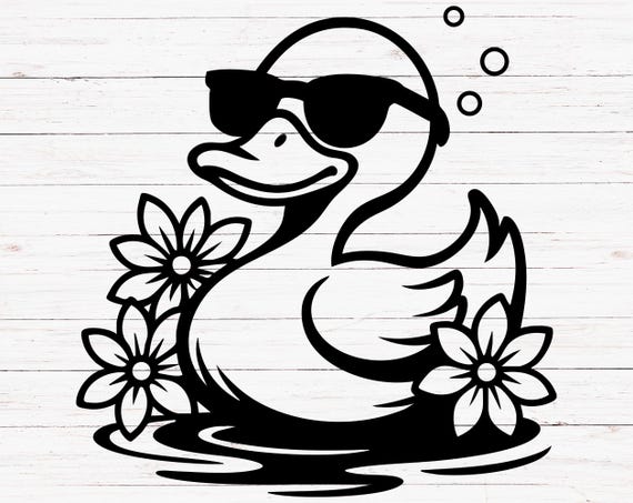 Cool Duck SVG PNG | Sunglasses Duck Clipart | Funny Summer Duck Cut File for Cricut & Silhouette