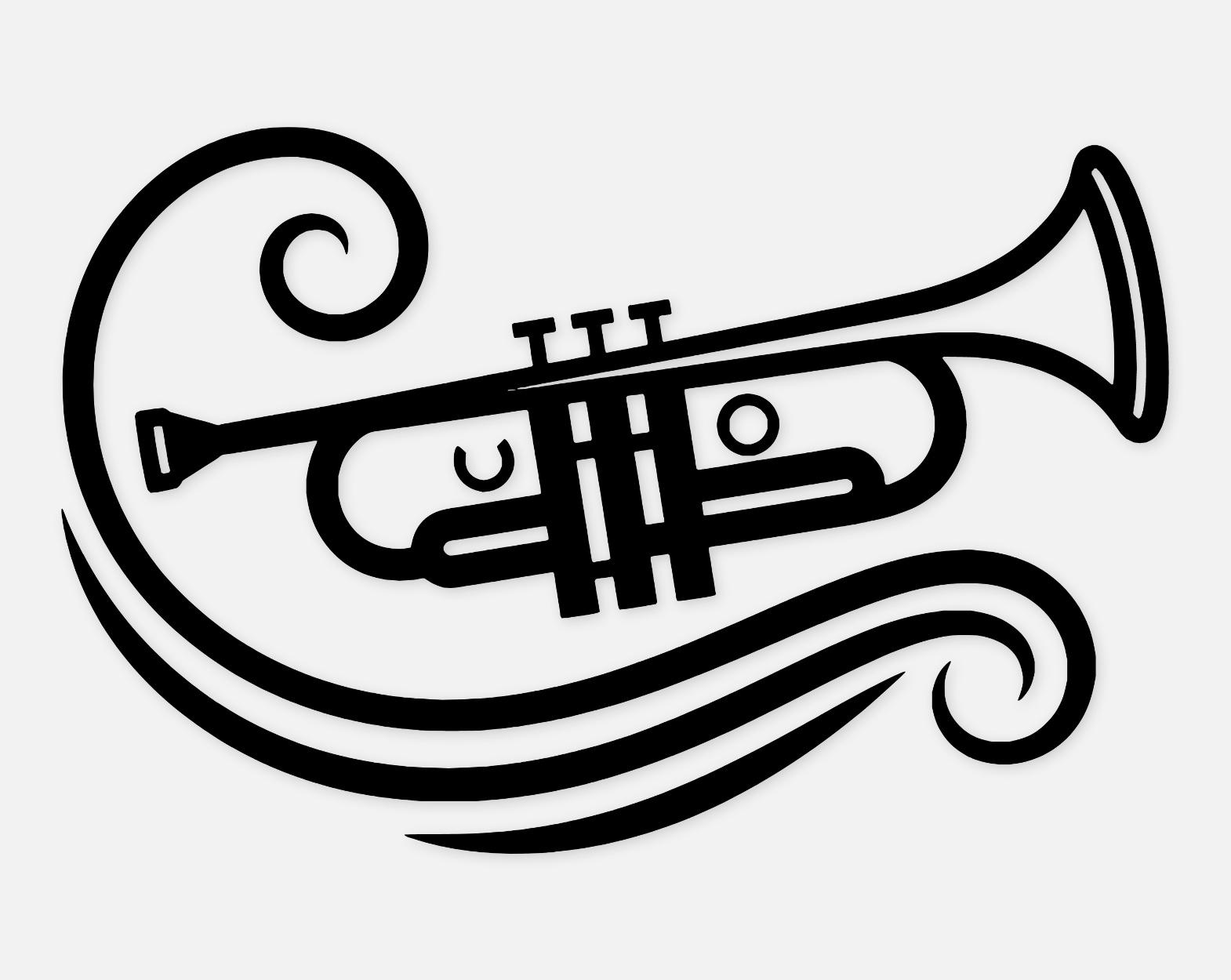 Trumpet Twist Svg Png: Cut Ready Digital Design for Cricut Silhouette ...
