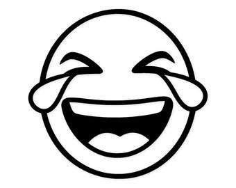 Skrattande Emoji Svg Png: Djärv design för muggar och t-shirts