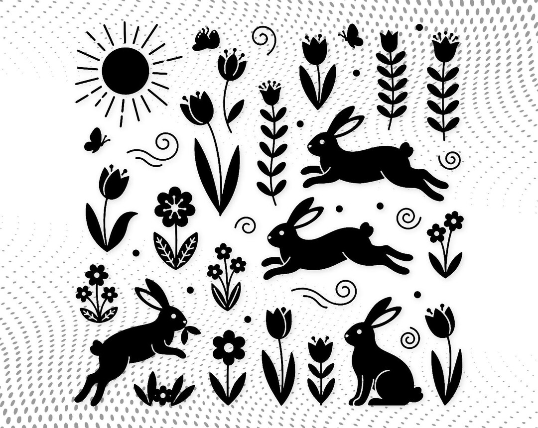 Easter Bunny Svg: Whimsical Spring Design for Crafts - Etsy