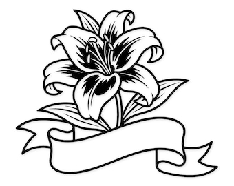 Lily Name / Flower -- Digital Design -- PNG + SVG Download - Etsy