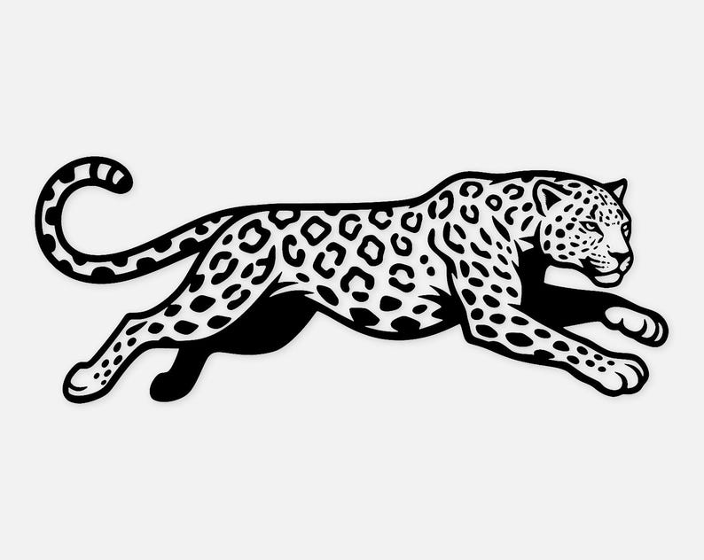 Leopard Running Svg Png: Bold Cut File for Cricut Projects - Etsy
