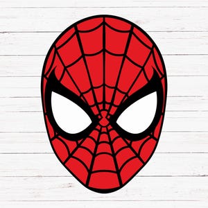 Spiderman Svg, Face do Spiderman em Camadas Svg, Face do Spiderman Png, Contorno do Spiderman Svg, Clipart do Spiderman, Arquivo de Corte Cricut, Laser