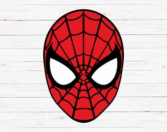 Spiderman Svg, Layered Spiderman Face Svg, Spiderman Face Png, Spiderman Outline Svg, Spiderman Clipart, Cricut Cut File, Laser