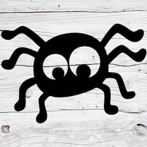 Cute Spider Svg Png, Halloween Spider Clipart, Funny Spider Cut File, Kids Halloween Svg, Cricut Silhouette, Sublimation Print